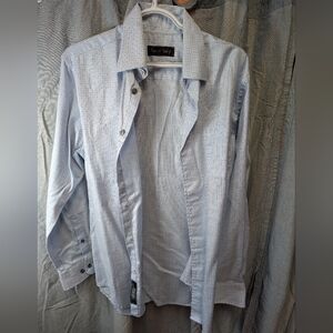 Kenneth Roberts Light Blue Casual Button Down Shirt